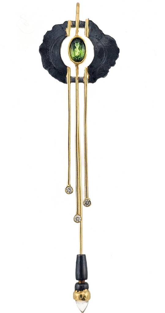 Gold and Smoke Continuum Stick Pin