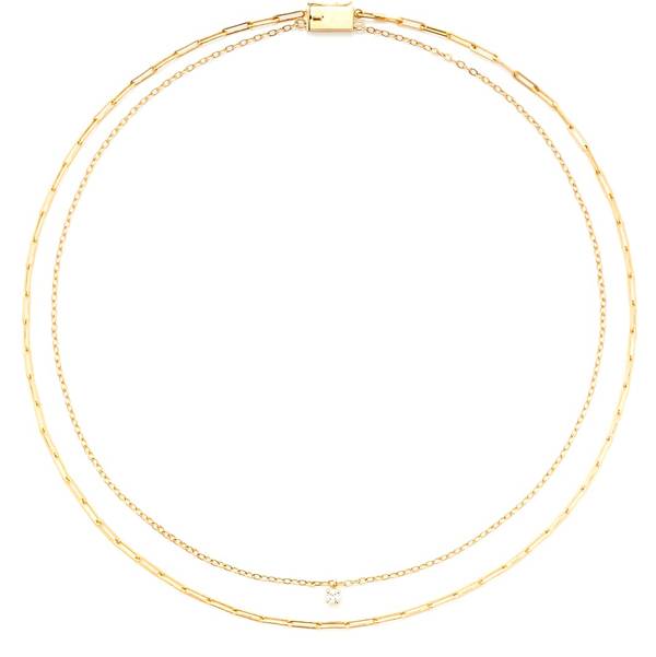 Yvonne Leon double solitaire necklace