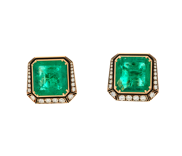 Selim Mouzannar emerald earrings