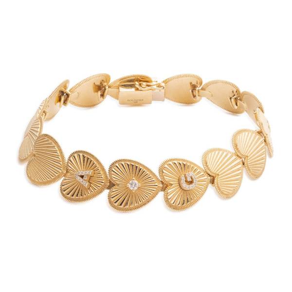 Foundrae heart token bracelet
