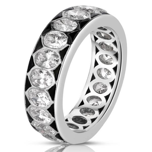 Cicada platinum diamond band