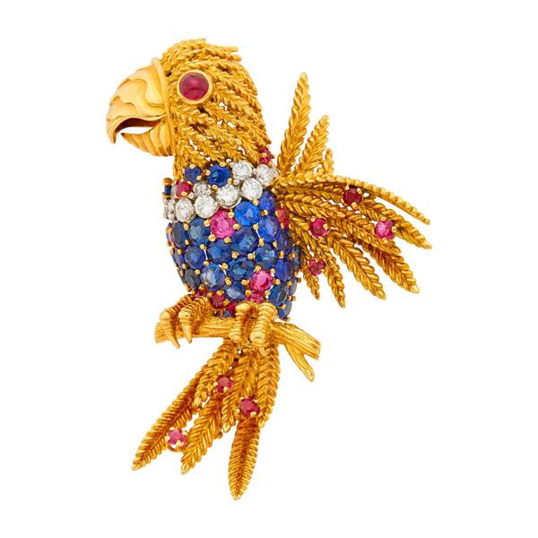parrot brooch
