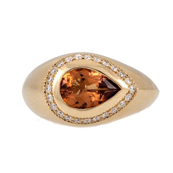 Jacquie Aiche orange tourmaline ring