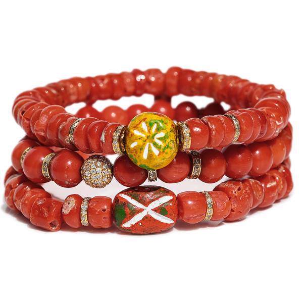 Sheryl Lowe coral bracelets
