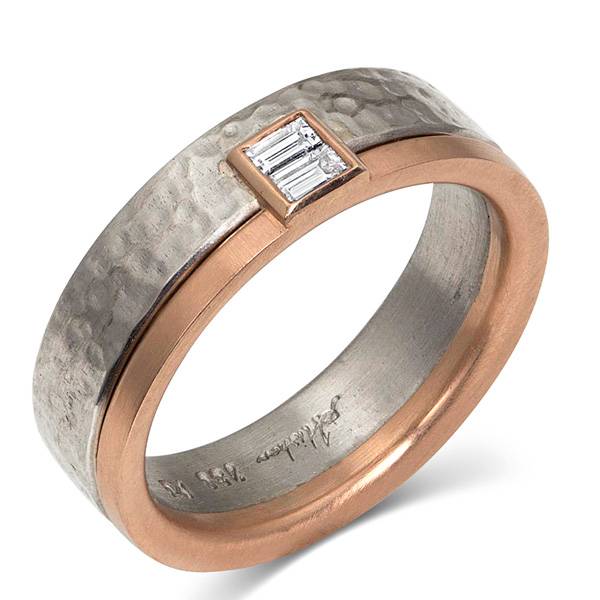 Alishan platinum rose gold ring