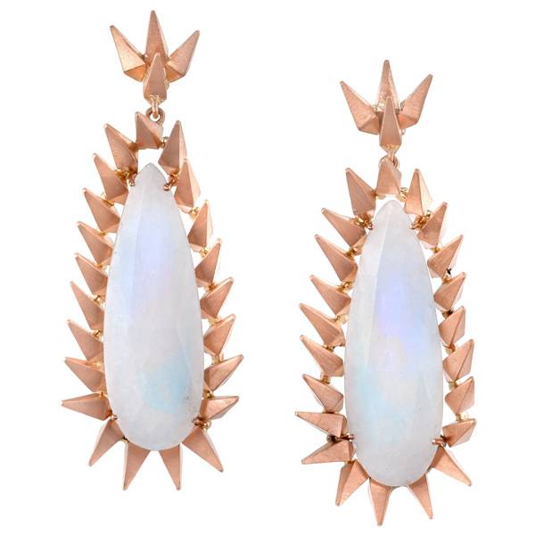 Karma El Khalil white jade earrings
