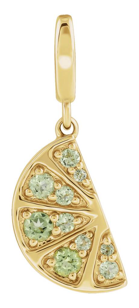 Stuller lime wedge charm pendant