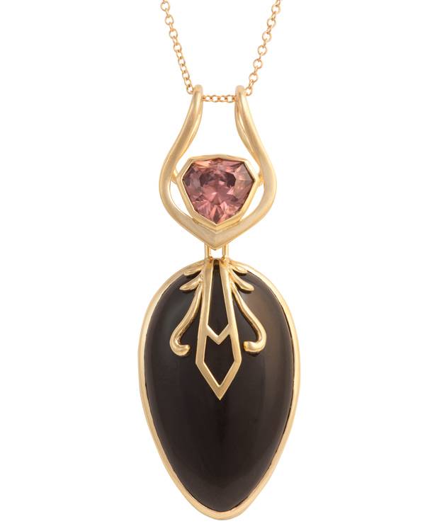 Mercurius Jewelry black jade pendant