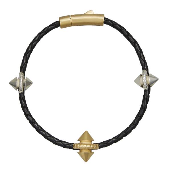 House of Harlow stud leather bracelet