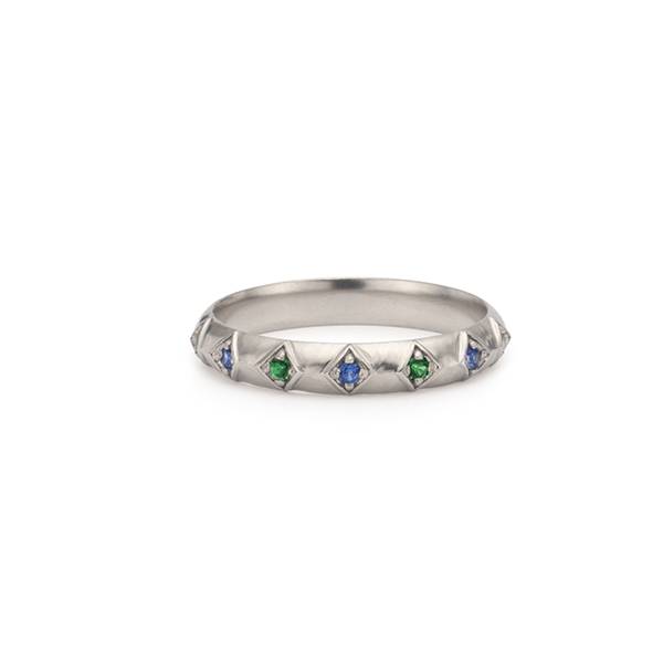Romany Starrs Harlequin white ring
