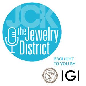 Logos and text reading, "The Jewelry District brought to you by IGI."
