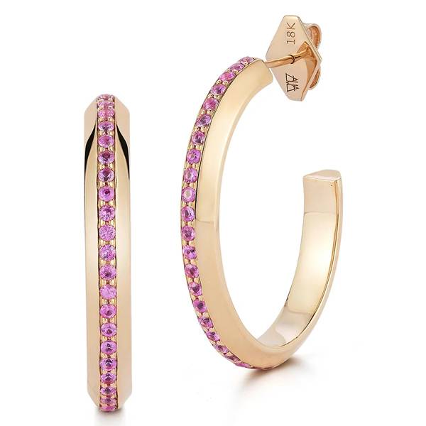 Walters Faith pink sapphire hoops