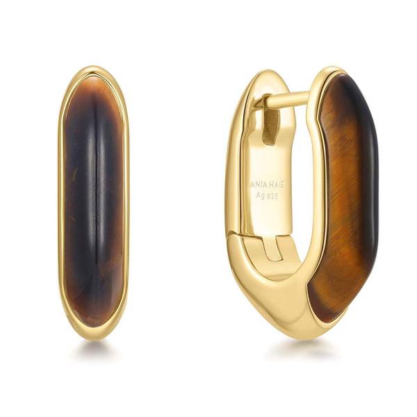 Ania Haie tiger's eye hoops