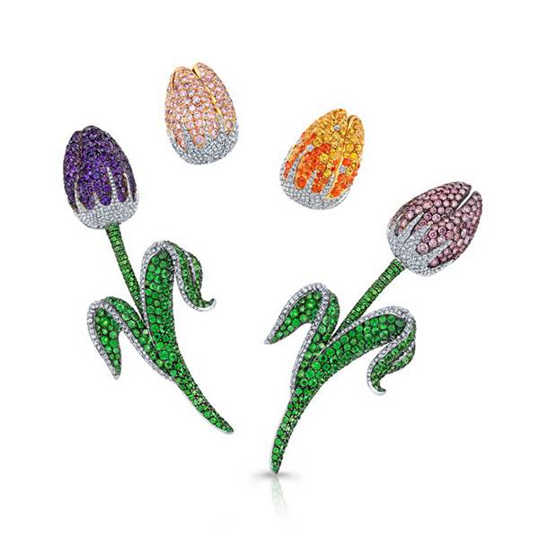 Martin Katz tulip brooch