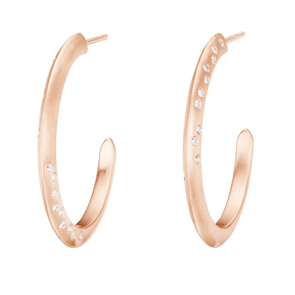 Ophelia Eve rose gold hoops