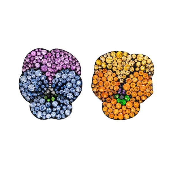 JAR pansy earrings