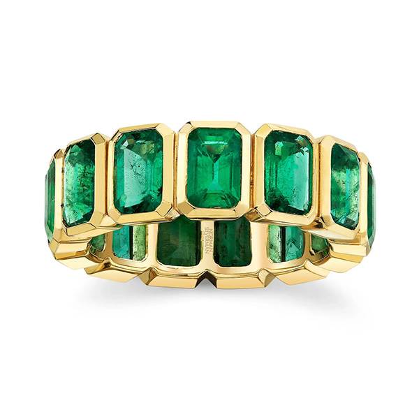 Brown Co. emerald eternity band