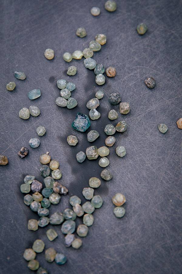 Rough Rock Creek sapphires