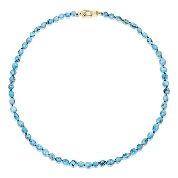 Parle turquoise bead necklace