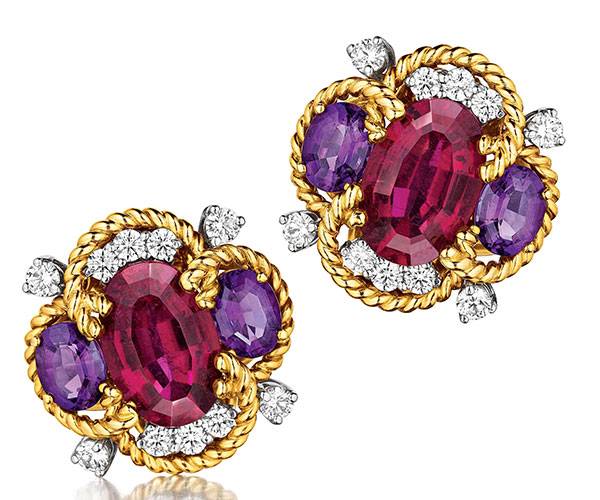 Verdura Quatrefoil Earclips Rubelli
