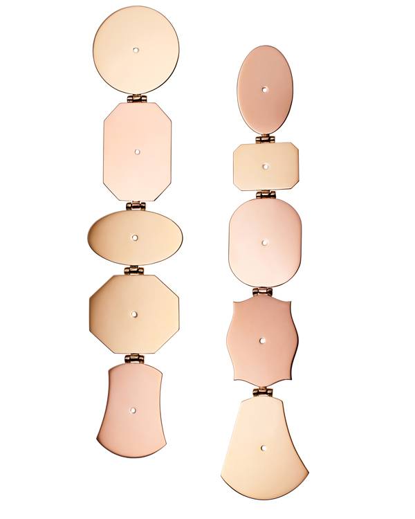 Lito yellow rose gold earrings