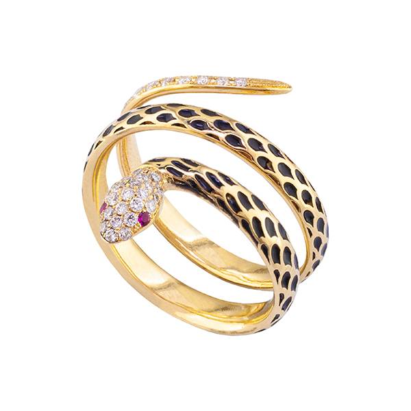 Kouzoupis snake ring