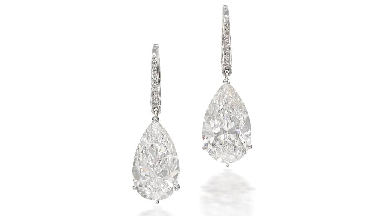 Graff diamond earrings at Sotheby's image