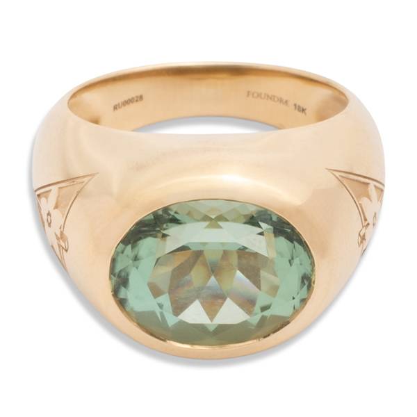 Foundrae green tourmaline ring