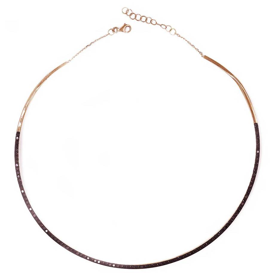 Stone black diamond necklace