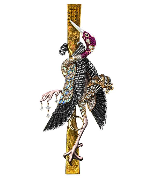 Austy Lee Tsuruhime Sen no Odori brooch