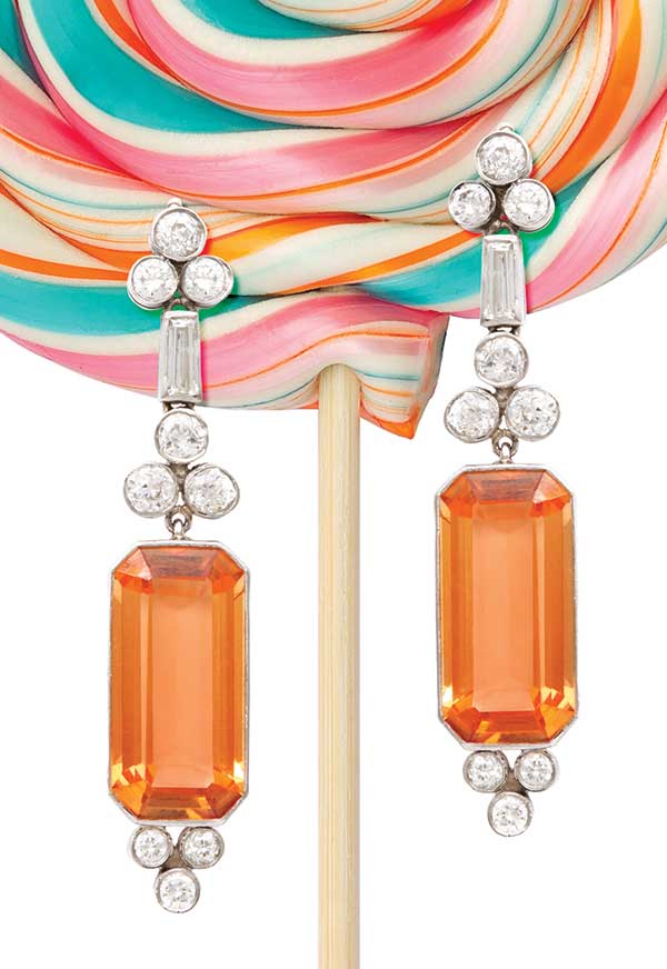 ALVR art deco topaz earrings