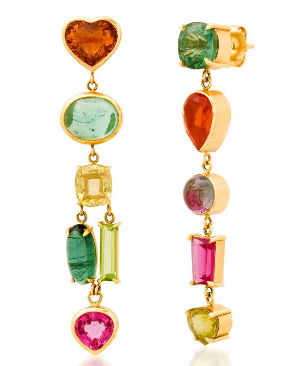 Auroro mismatch drop earrings