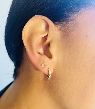 Plum Diamonds Mixed Drops J Hoops
