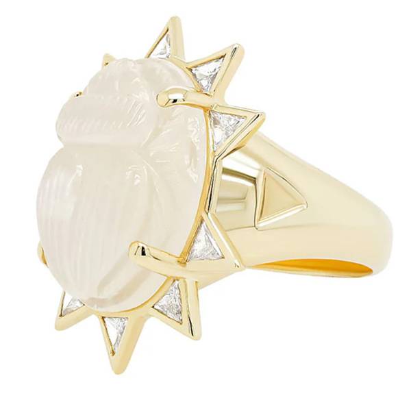 Porter Lyons scarab moonstone ring