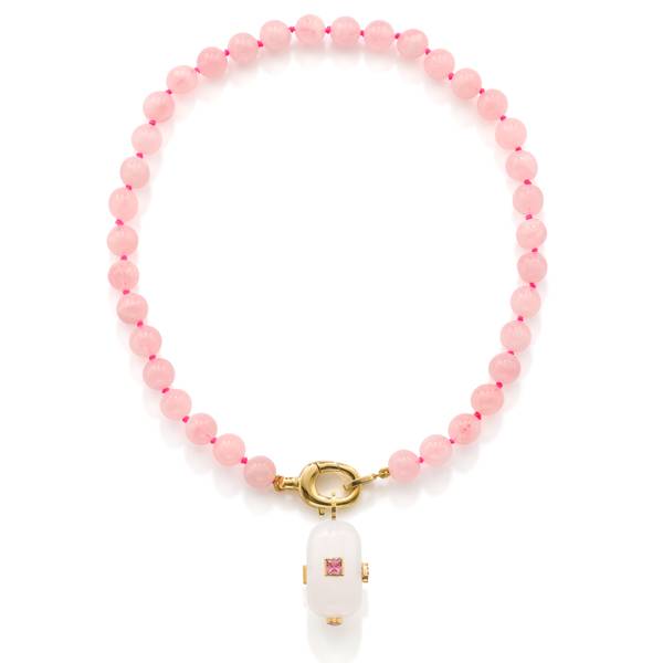 Robinson Pelham Rebel rose quartz necklace