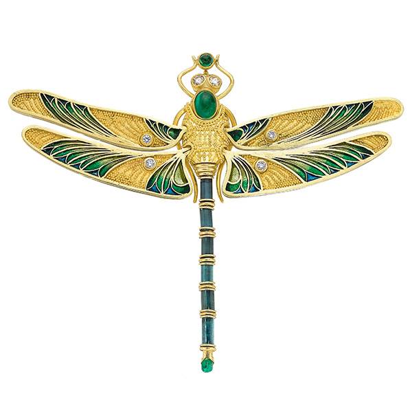 Heritage Auction Jean Stark dragonfly brooch
