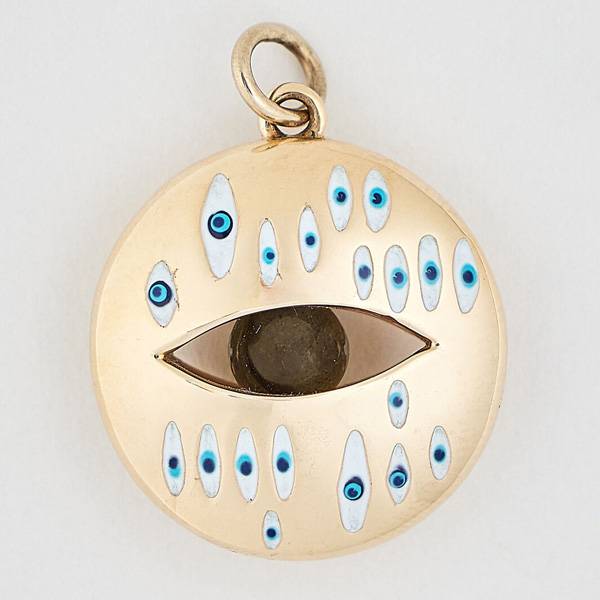 Elaine Chong Moving eye pendant
