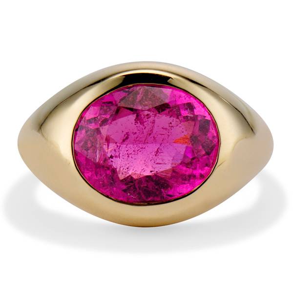 Ashley Zhang pink tourmaline bubble ring