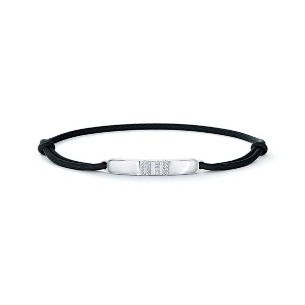 De Beers RVL Cord Bracelet in White Gold