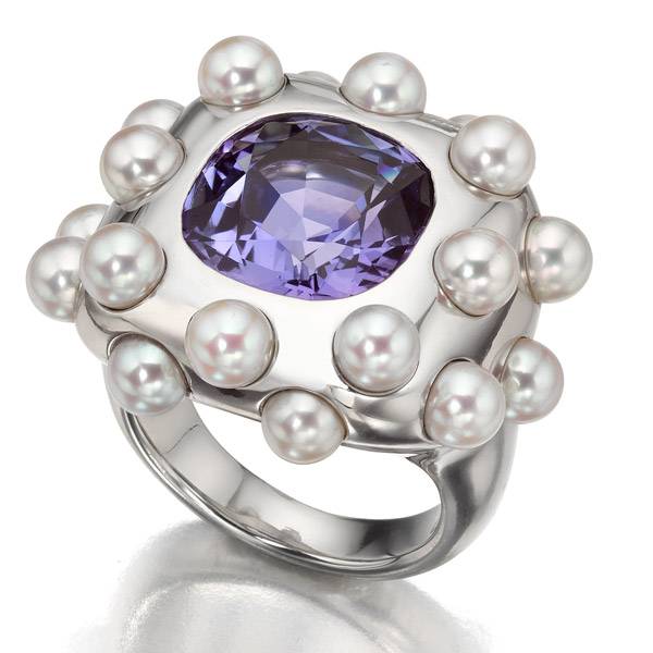 Assael platinum tanzanite ring