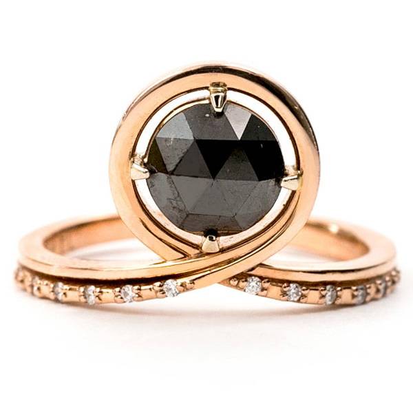 Ellie Lee black diamond Tiara ring