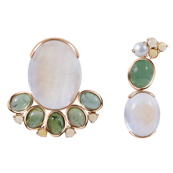 Mariyeh Ghelichkhani moon shadow earrings