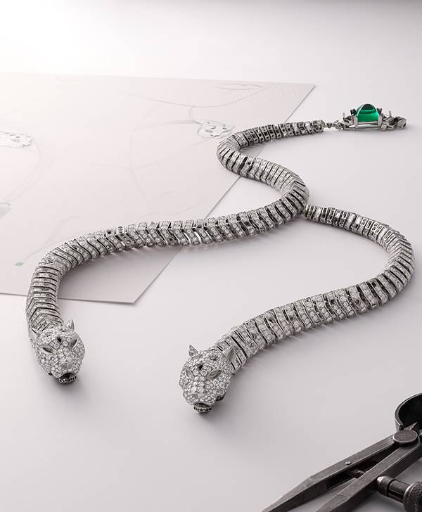 Cartier Panthere Versatiles necklace with second strand