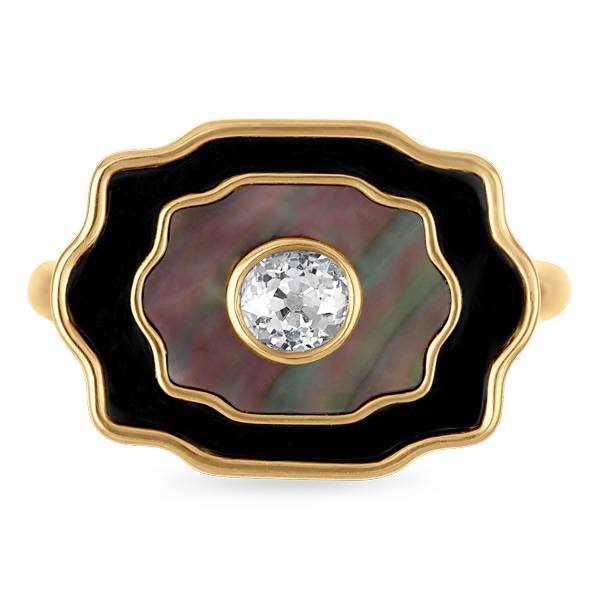 Hine double buckle ring
