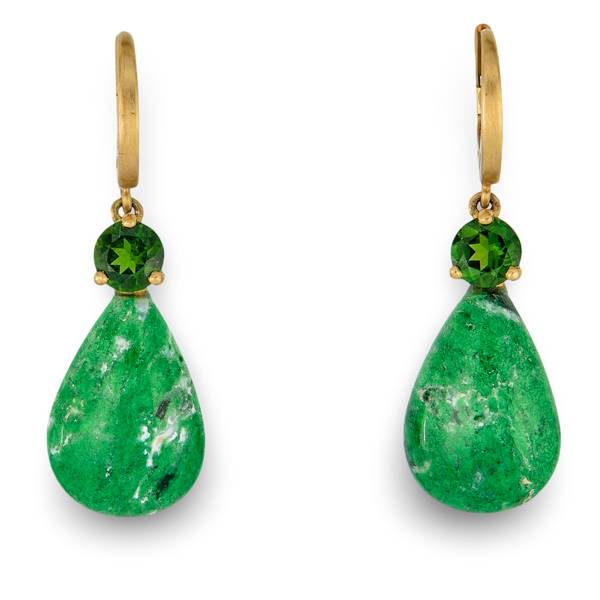 Elva jade drop earrings