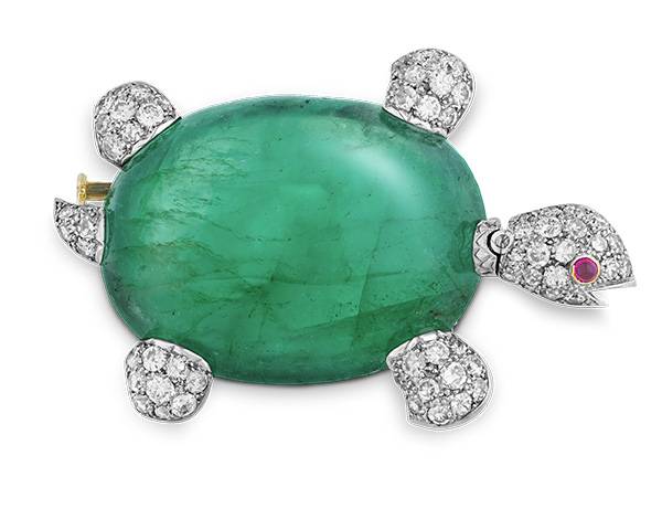 M.S. Rau Van Cleef emerald turtle