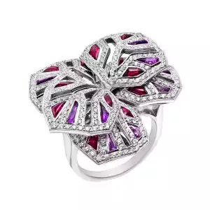 Cartier ?Diamond, Ruby & Amethyst “Orchid”, circa 2005