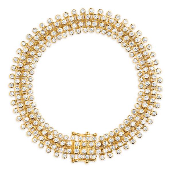 Marie Litchtenberg Mesh diamond bracelet