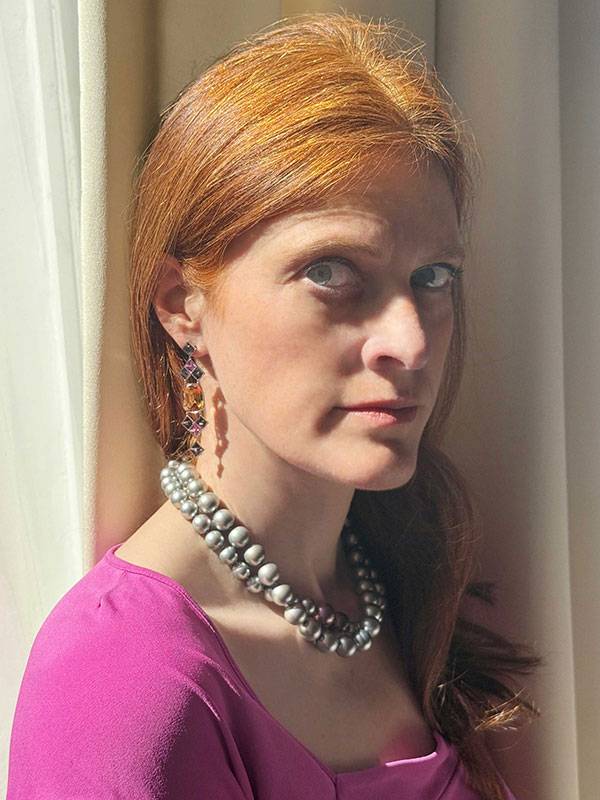 Cora Sheibani portrait pearls