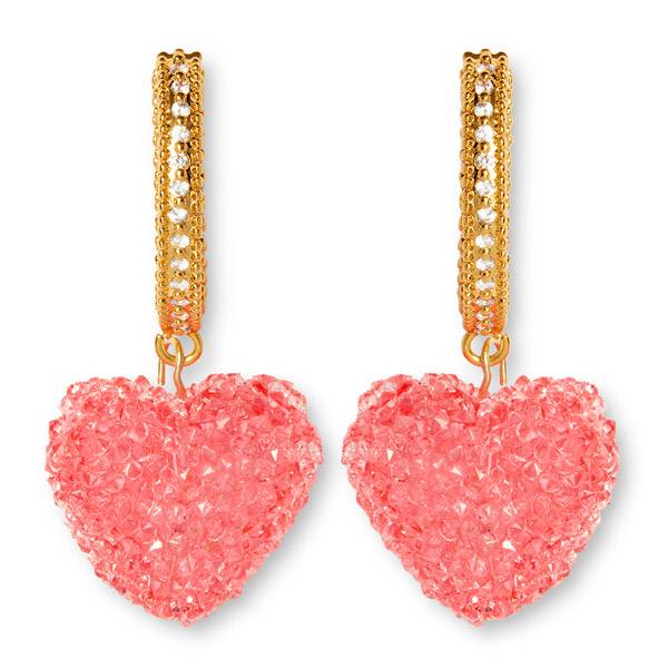 Crystal Haze Jelly Hearts earrings
